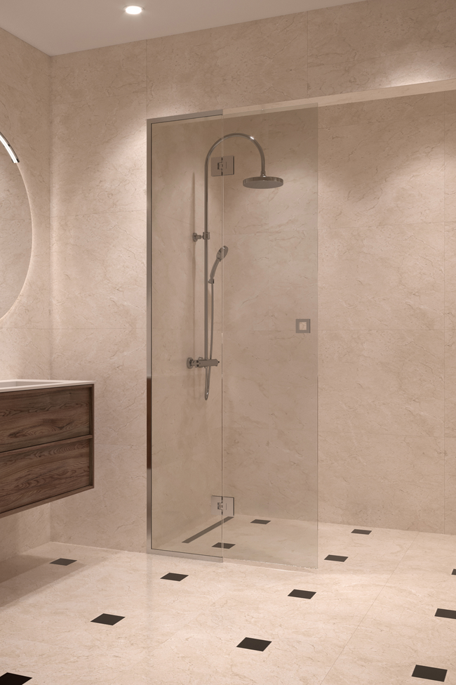 Framed shower screen with a fixed part Vetro 517