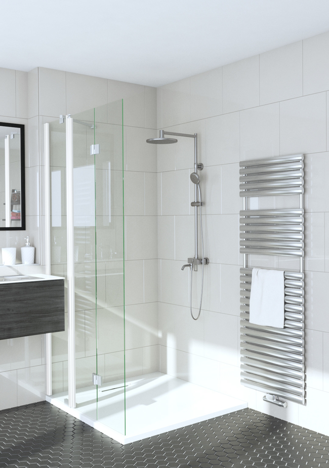 Hinged shower screen with a fixed part Infinia 215