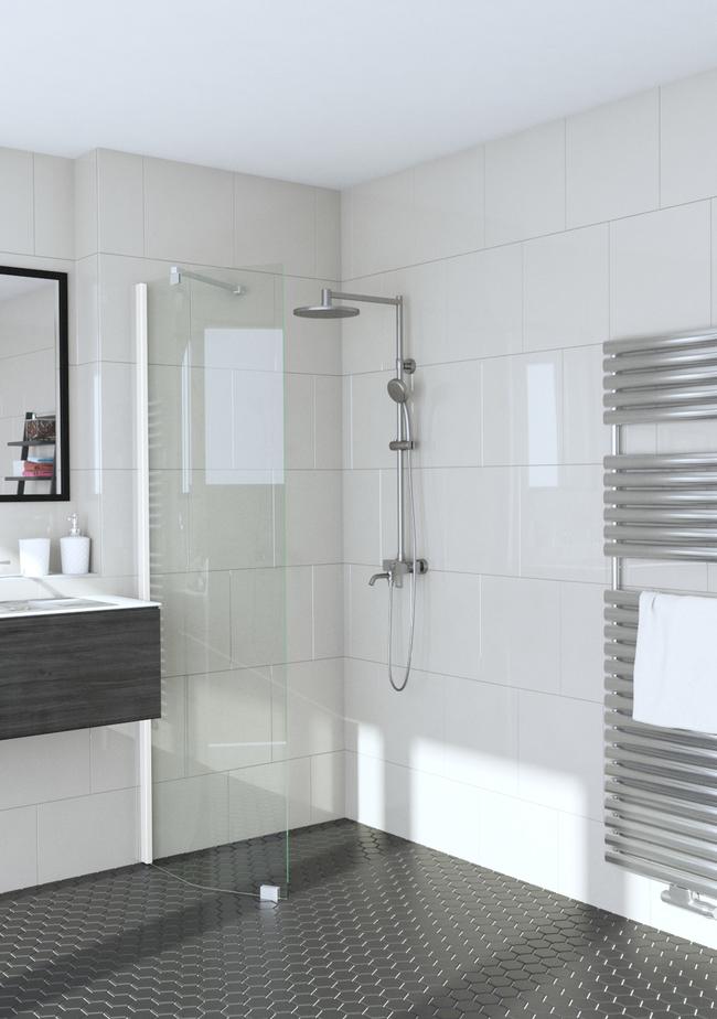 Bevelled fixed shower screen Infinia 231