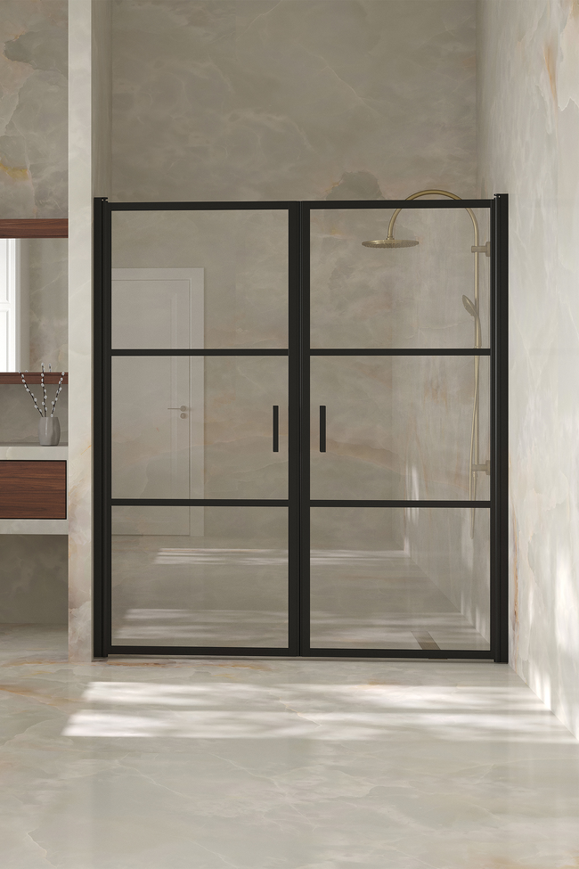 Alcove fitting with a hinged double door Bläk 747 Tokyo