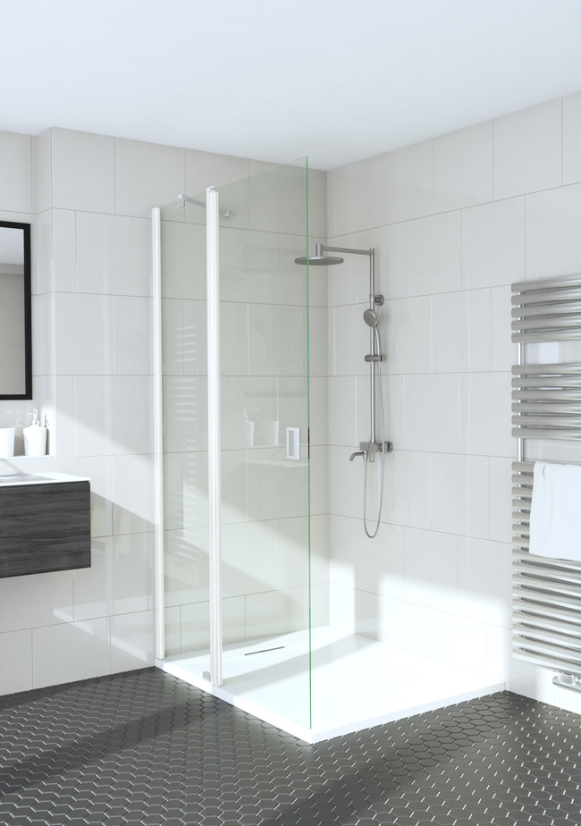 Hinged shower screen with a fixed part Fenic 314