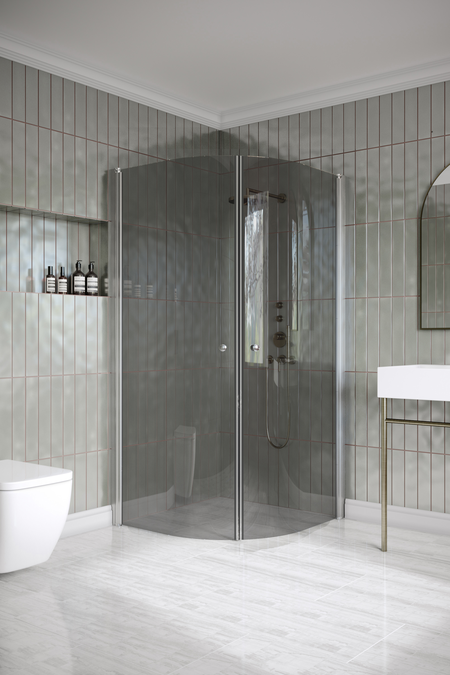 Curved shower enclosure with hinged doors Classic 155 (122x122)