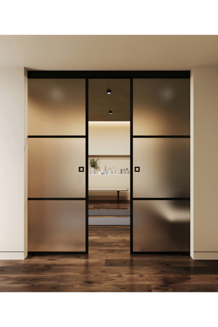 Wall mounted double sliding doors with soft closing Inne W2T Tokyo