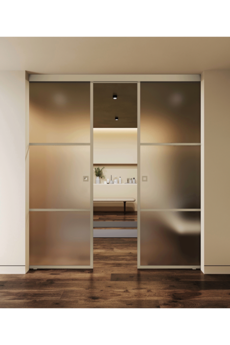 Ceiling mounted double sliding doors with soft closing Inne C2T Tokyo