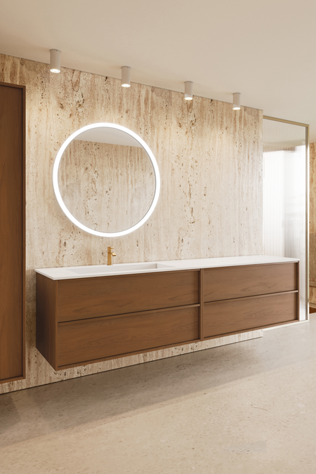 Tupla-allaskaappi Corian tasoaltaalla Casa H06