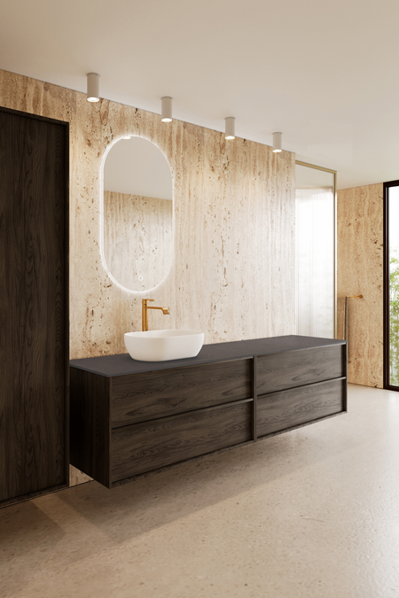 Tupla-allaskaluste ovaalilla malja-altaalla Casa H13