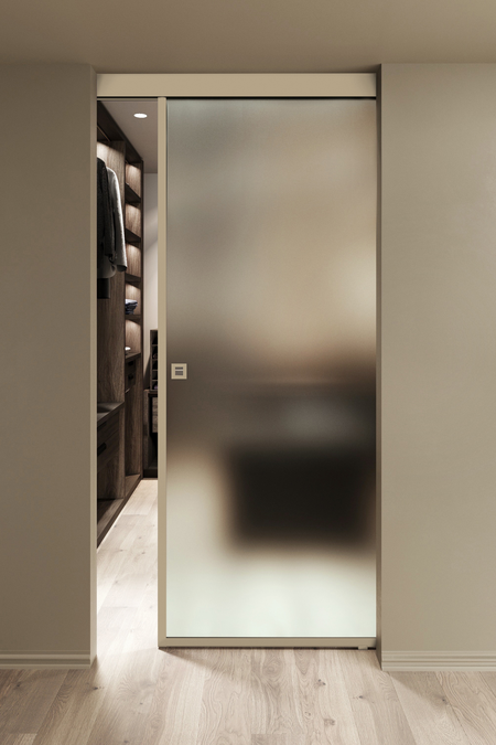 Seinäkiinnitteinen liukuovi soft closing -mekanismilla Inne W1N New York