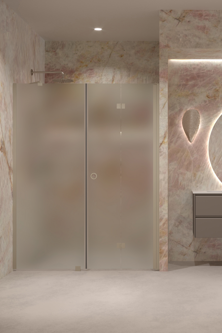 Alcove fitting with a fixed wall and folding door Forma 318