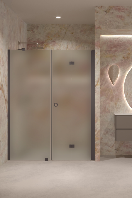 Alcove fitting with a fixed wall and folding door Forma 318