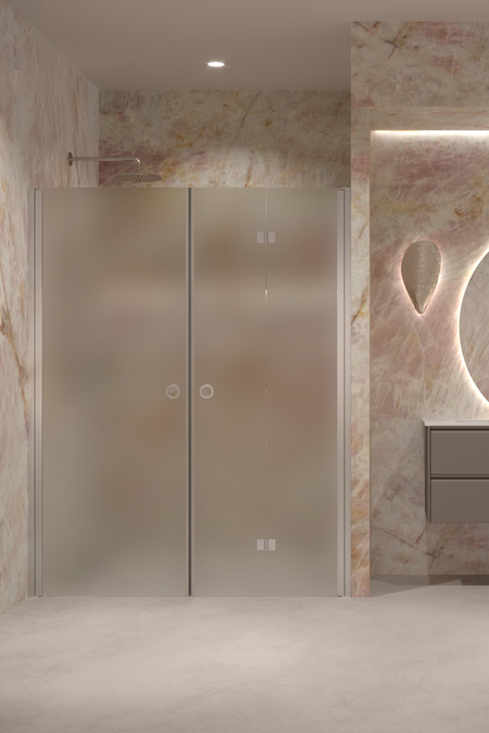 Alcove fitting with a hinged and a folding door Forma 322