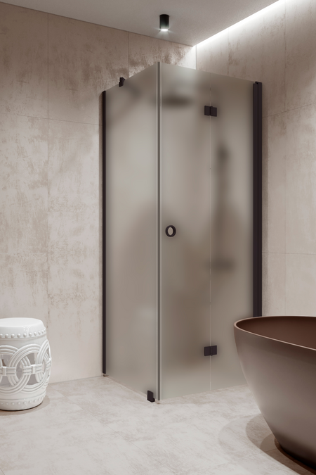 Duschhörn med fast vägg och vikbar dörr Forma 369