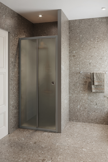 Alcove fixture with a fixed wall and sliding door Forma 462