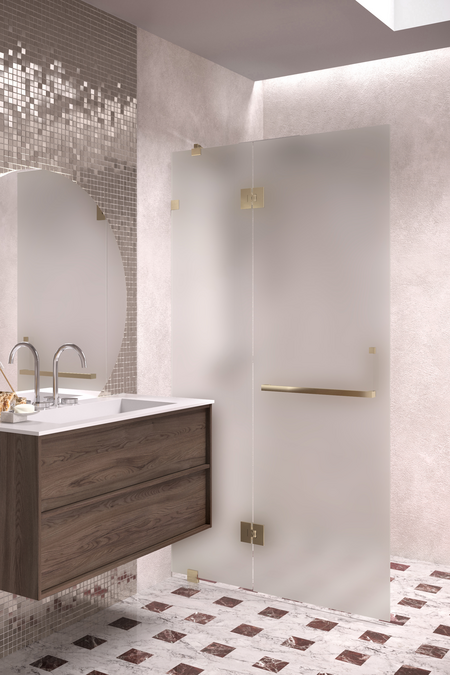 Hinged shower screen with a fixed part Vetro 521