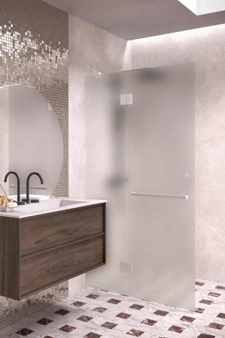 Hinged shower screen with a fixed part Vetro 521