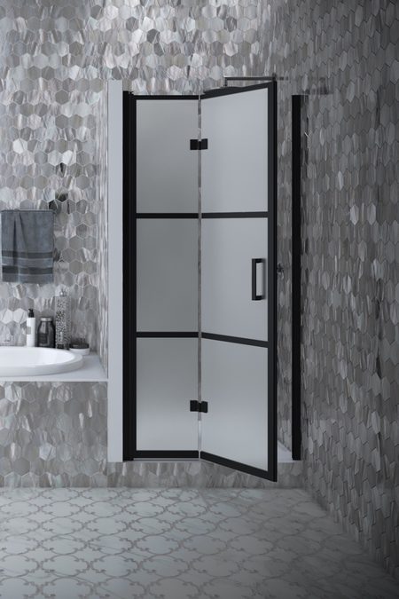 Folding shower door with magnet locking Bläk 89V Tokyo