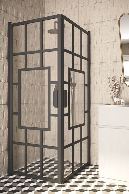Shower enclosure with hinged doors Bläk 802 Shanghai